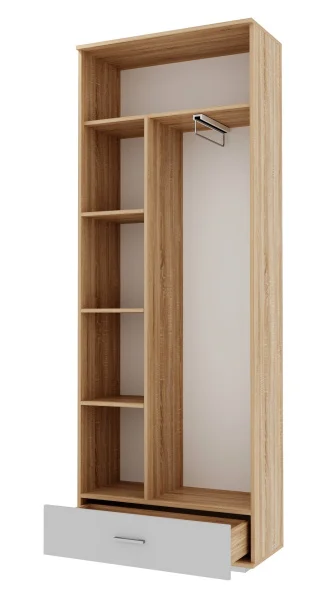 Шкаф с ящиком Италия ШК1Я-800 дуб сонома/белый глянец