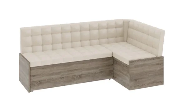 Скамья угловая Форест со спальным местом дуб сонома трюфель, кожзам бежевый Скамья угловая Форест со спальным местом дуб сонома трюфель, кожзам бежевый