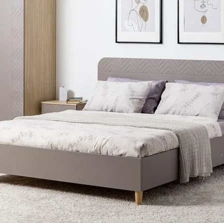 Кровать с подъемным механизмом Амьен 11.44 плейн/веллюто капучино