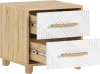 Тумба прикроватная Ирис браш вайт/дуб крафт (2 шт)