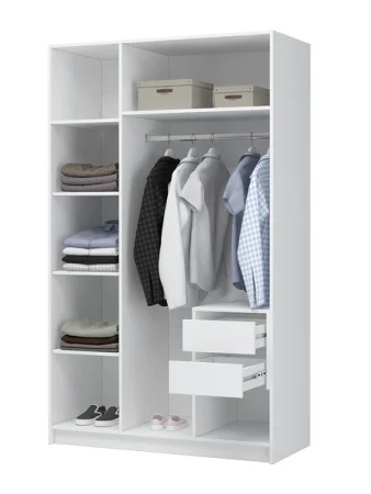 Шкаф 3-х створчатый Лион ШК-02 с антресолью АН-02 белый