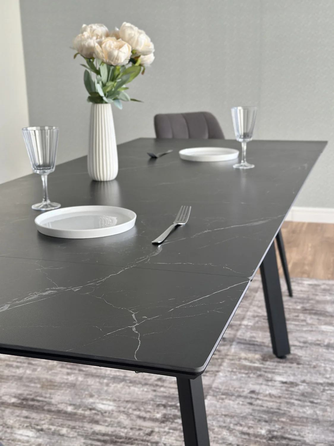 Стол керамический Герцог 1400х800х300 черный