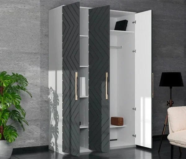 Модульная спальня Копенгаген №1 белый/серый графит Модульная спальня Копенгаген №1 белый/серый графит