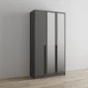 Шкаф Мадрид 1,2 с зеркалом графит серый