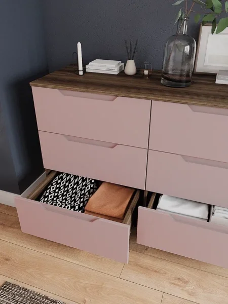 Комод Роза 1300 орех франклин/пудра скин тренто Комод Роза 1300 орех франклин/пудра скин тренто