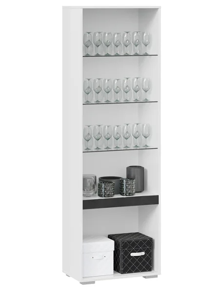 Шкаф для посуды Фьюжн ТД-260.07.25 белый/белый глянец