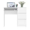 Стол компьютерный три ящика МС-6 белый (правый)