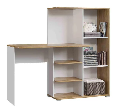 Стол компьютерный Лайт 1420 дуб крафт золотой/белый