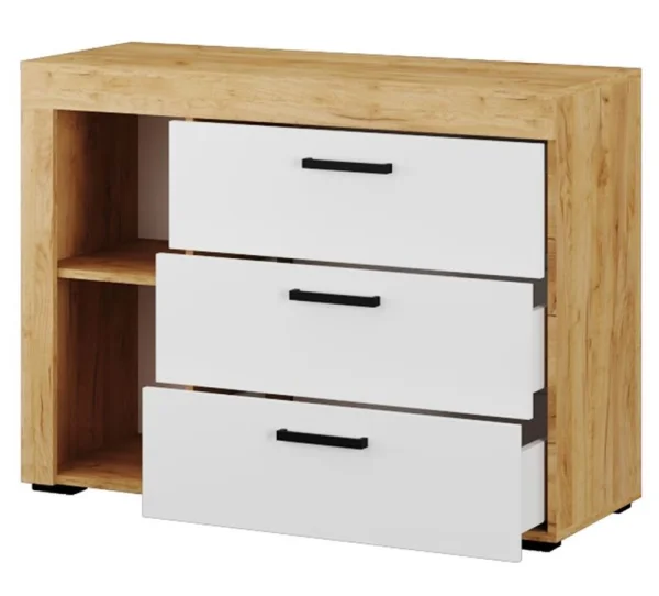 Комод Адель дуб крафт золотой/белый Комод Адель дуб крафт золотой/белый