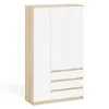 Шкаф с тремя ящиками и тремя дверками МШ 1200.1 дуб сонома/белый