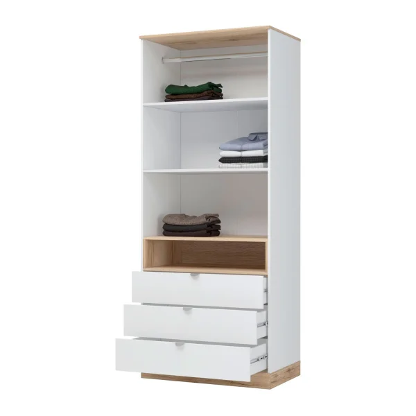 Шкаф 2х створчатый Юкки ШК3Я-900 дуб делано/белый