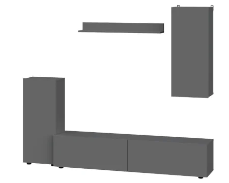 Гостиная МГС-10 графит серый