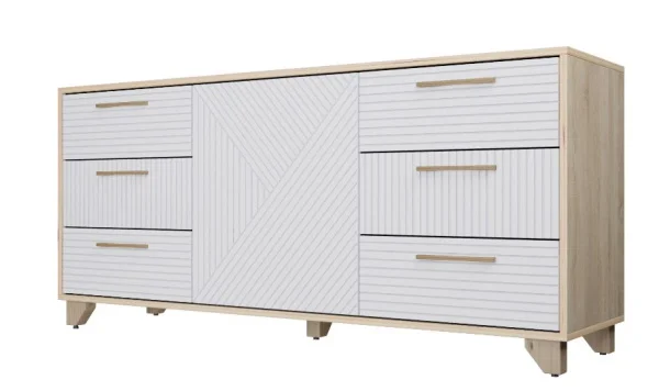 Комод Копенгаген дуб сонома/белый матовый Комод Копенгаген дуб сонома/белый матовый