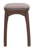 Табурет с фигурной ножкой мягкий бочонок Н орех