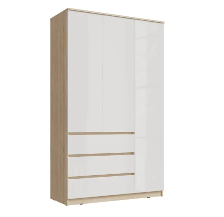 Шкаф Челси 1200 дуб сонома/белый глянец