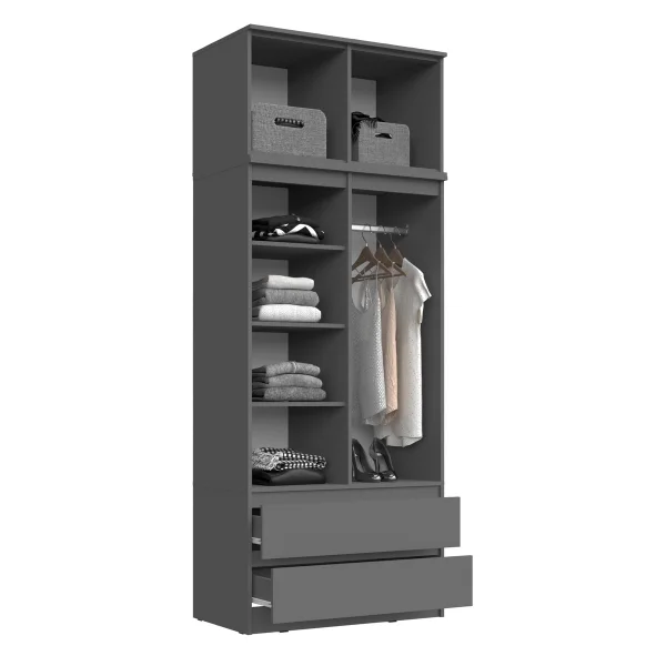 Шкаф Челси 2-х створчатый с антресоль-тумба универсальная