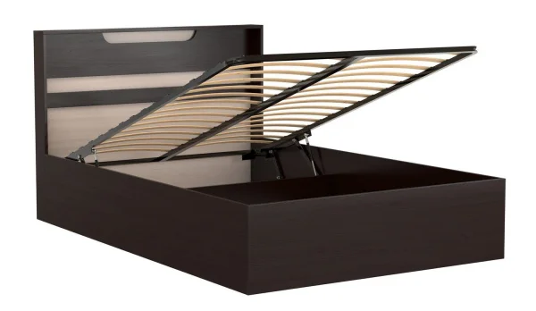 Кровать Юнона-комби с подъемным механизмом венге/дуб молочный Кровать Юнона-комби с подъемным механизмом венге/дуб молочный