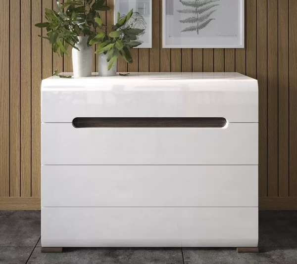 Комод Ацтека KOM4S/8/11 белый глянец Комод Ацтека KOM4S/8/11 белый глянец