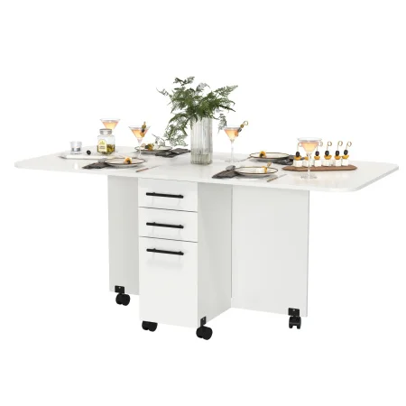 Стол-книжка с ящиками 1-6702 белый