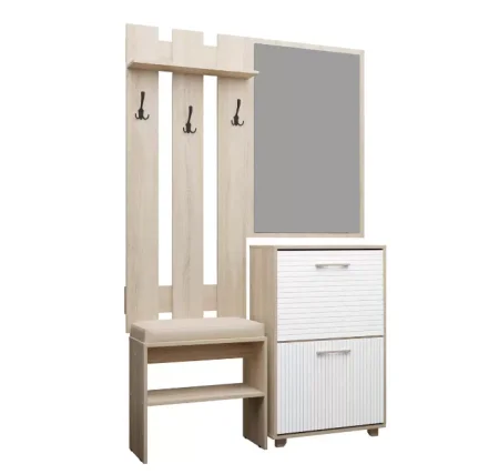 Прихожая Копенгаген дуб сонома/белый матовый