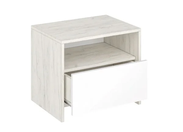 Тумба прикроватная Дублин ТБ-500 дуб крафт белый/белый Тумба прикроватная Дублин ТБ-500 дуб крафт белый/белый