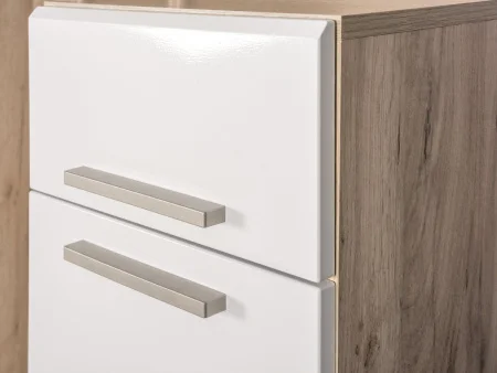 Шкаф многоцелевого назначения Лайн 10.16 дуб крафт серый/белый глянец