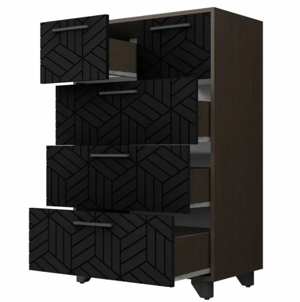 Комод Амстердам венге/черный матовый Комод Амстердам венге/черный матовый