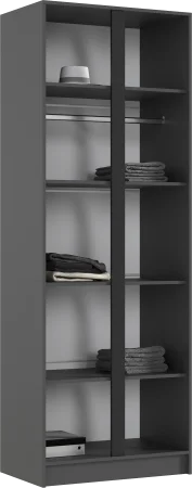 Шкаф 2-х створчатый Келвин 800 графит