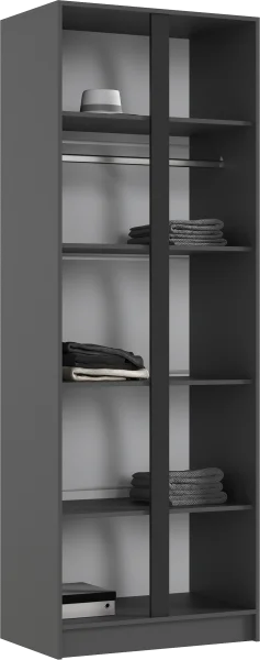 Шкаф 2-х створчатый Келвин 800 графит