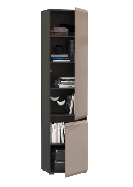 Шкаф Сидней 13.200 антрацит/веллюто капучино