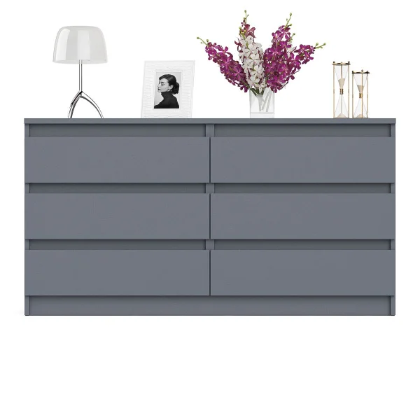 Комод на шесть ящиков МК 1380.6 графит Комод на шесть ящиков МК 1380.6 графит