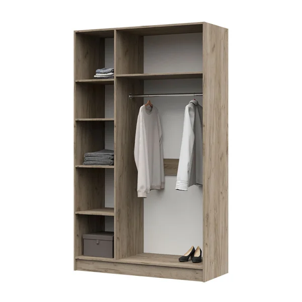 Шкаф 3-х створчатый Бася ШК-553 дуб крафт серый/дуб крафт белый