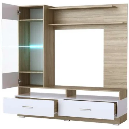 Гостиная Элиза дуб сонома/белый глянец