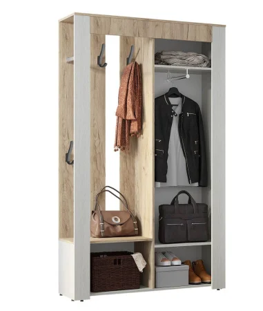 Прихожая Франк крафт/ясень белый