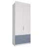Шкаф Лавис ШД 900.1 белый/лазурь софт