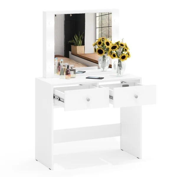Стол косметический с подсветкой СТ-5 белый Стол косметический с подсветкой СТ-5 белый