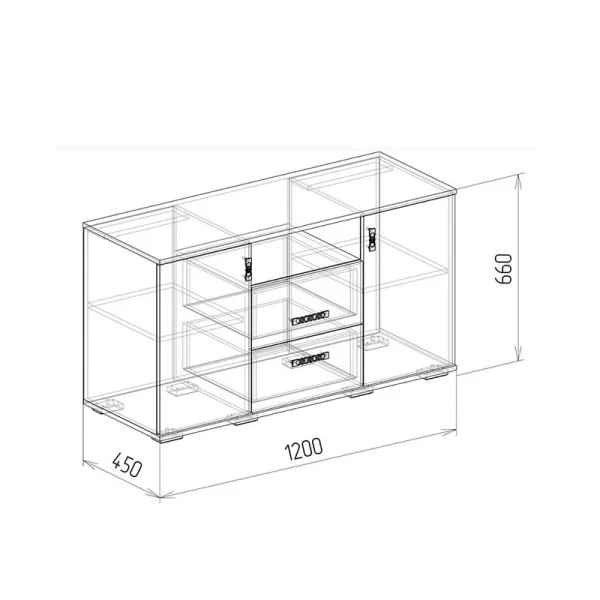 Тумба ТВ №18 Нежность бодега/рельеф пастель