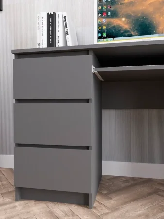 Стол письменный Мори МС-2 графит (6 ящиков)