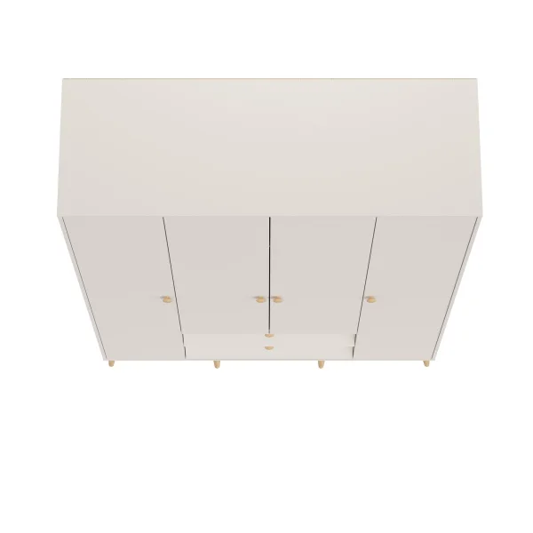 Шкаф 4-х дверный с двумя ящиками Афина 4-75930 кашемир серый