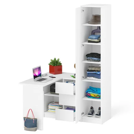 Комплект Мори Стол компьютерный МС-16 + Пенал МШ 400.1 белый