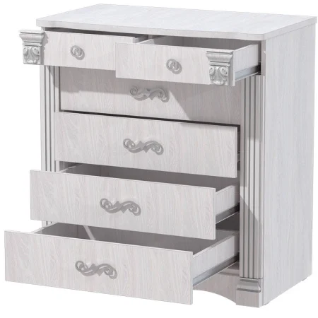 Комод Ольга-1Н белый экспо/анкор светлый