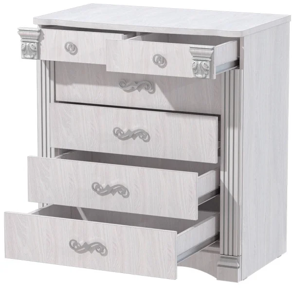 Комод Ольга-1Н белый экспо/анкор светлый Комод Ольга-1Н белый экспо/анкор светлый