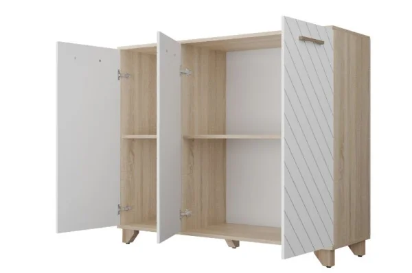 Комод Стокгольм дуб сонома/белый матовый Комод Стокгольм дуб сонома/белый матовый