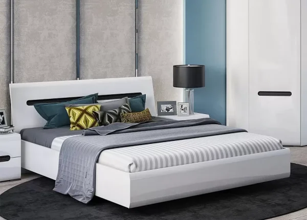 Кровать Ацтека LOZ160 белый глянец Кровать Ацтека LOZ160 белый глянец