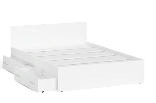 Кровать с ящиками Мори белый Кровать с ящиками Мори белый
