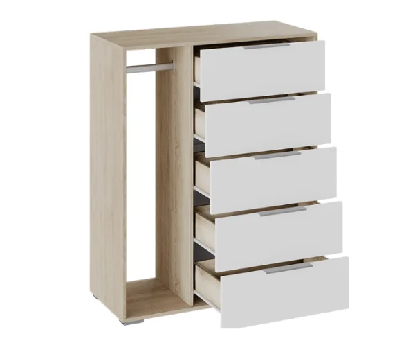 Комод комбинированный Нуар тип 1 дуб сонома/белый ясень Комод комбинированный Нуар тип 1 дуб сонома/белый ясень