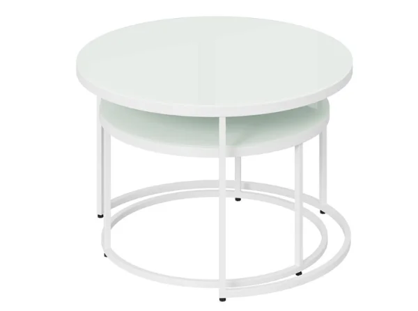 Стол журнальный Вега белый, стекло лакобель белый Стол журнальный Вега белый, стекло лакобель белый