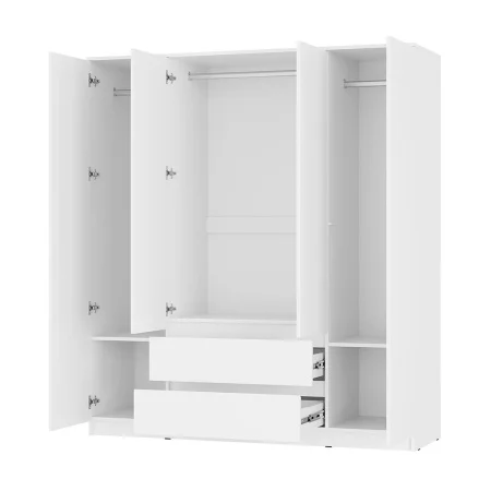 Шкаф 4-х створчатый Симпл ШК-13 + антресоль ТБ-19 белый