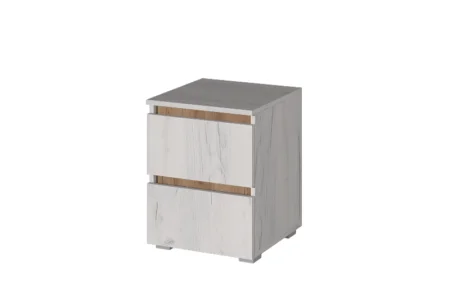 Тумба прикроватная Лиана дуб крафт белый/дуб крафт золотой