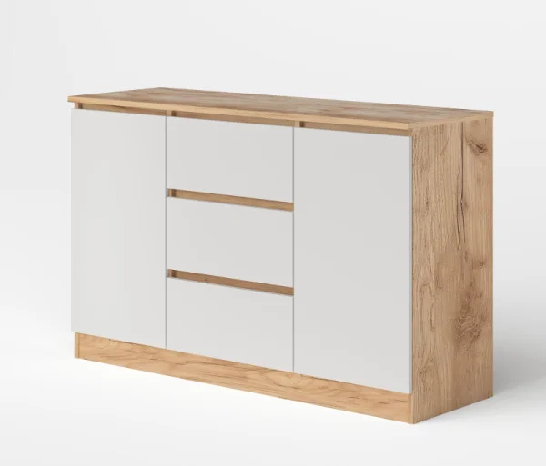 Комод Охта Лайт 1200.3 дуб вотан/белый Комод Охта Лайт 1200.3 дуб вотан/белый